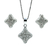 Conjunto CALLA de Aros y Colgante PLATA 925 Micro Crystals