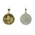 Medalla San Cristóbal - Plata con frente en oro 18k - 20mm