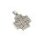 Cruz De Jerusalén - Plata Blanca 925 - 18mm