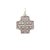 Cruz De Jerusalén - Plata Blanca 925 - 18mm - comprar online