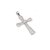 Cruz De Plata 925 Y Micro Pavé + Cadena De Acero - 30mm - A