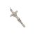 Cruz Tronco Papal - Plata Blanca 925 - 44mm