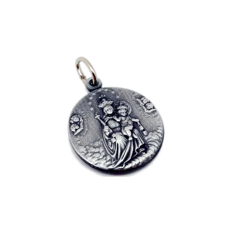 Escapulario - Virgen Del Carmen y Sagrado Corazón - 20 mm - comprar online