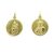 Escapulario Virgen Del Carmen Y Sagrado Corazón - Oro 18k - Doble Faz - 22mm