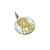 Medalla Juana de Arco - Plata Blanca 925 y Oro 18k - 26mm en internet