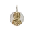 Medalla Juana de Arco - Plata Blanca 925 y Oro 18k - 26mm - comprar online
