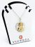 Medalla Juana de Arco - Plata Blanca 925 y Oro 18k - 26mm - Vicenza Joyas y Relojes