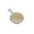 Medalla San Benito - Plata Y Oro - Cubic Zirconio 26mm
