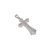 Cruz De Plata 925 Y Micro Pavé + Cadena De Acero - 30mm - D