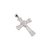 Cruz De Plata 925 Y Micro Pavé + Cadena De Acero - 35mm - C