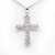 Cruz De Plata 925 Y Micro Pavé + Cadena De Acero - 35mm - C en internet