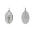 Medalla Virgen Milagrosa - Doble Faz - Plata 925 Blanca - 32mm