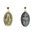 Medalla Virgen Milagrosa - Plata con frente en oro 18k - Doble faz - 32mm