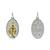 Medalla Virgen Milagrosa - Doble Faz - Plata Y Oro - 24mm