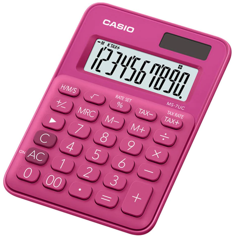 Calculadora Casio De Escritorio Ms-7uc-rd Pila/solar