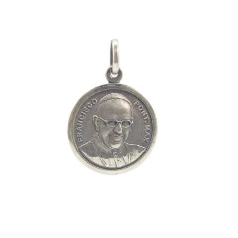 Medalla Papa Francisco - Plata 925 envejecida - 18mm - comprar online