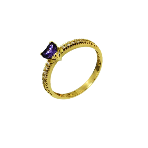 Anillo Solitario BASTET AMETHYST 18K