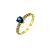 Anillo Solitario CORINTO 18k Gold Montana Blue Crystal