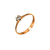 Anillo Solitario VESTA 18k Crystal Rosé