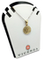 Medalla San Benito - Plata con frente en oro 18k - Doble Faz - 16mm - Vicenza Joyas y Relojes