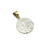 Medalla San Benito - Plata con frente en oro 18k - Doble Faz - 22mm - Vicenza Joyas y Relojes