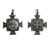 Cruz San Benito - Doble Faz - Plata 925 envejecida - 32mm