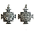 Cruz San Benito - Doble Faz - Plata 925 envejecida - 40mm