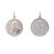Medalla San Benito - Doble Faz - Plata 925 Blanca - 18mm