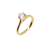 Anillo Solitario Compromiso Oro 18 K - Cubic Circonia Vi3626