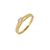 Anillo Solitario CERES 18 K GOLD CRYSTALS