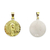 Medalla Virgen María - Plata con frente en oro 18k - 22mm