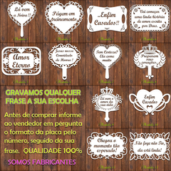 Kit Noiva - 1 Cabide, 2 Placas Para Cadeira Dos Noivos na internet
