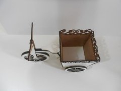 Bicicleta Provençal Branca C/ Cahepô P/ Flores, P/montar - LitoralLaser Corte Laser