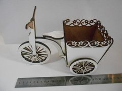 Bicicleta Provençal Branca C/ Cahepô P/ Flores, P/montar - loja online