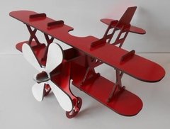V-003 - Avião Biplano P/montar | Barão Vermelho | MDF - LitoralLaser Corte Laser