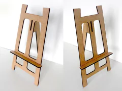 5x Mini Cavalete 50x24cm Mdf Cru 3mm Decoração Artesanato - LitoralLaser Corte Laser