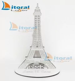 TORRE EIFFEL GRAVADA BASE+PARIS KIT C/10