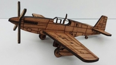 350 UNIDADES Avião Mustang P-51 P/montar | Corte A Laser | MDF - comprar online
