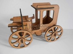 Carrinho Madeira P/montar Calhambeque| MDF | Corte a Laser - LitoralLaser Corte Laser