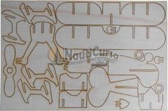 AV-002 - Avião Biplano modelo-2 P/montar | MDF | Corte a Laser - loja online