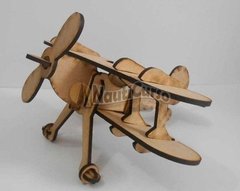 AV-002 - Avião Biplano modelo-2 P/montar | MDF | Corte a Laser