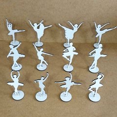 50x Bailarinas 15cm Mdf - Decoração De Festa
