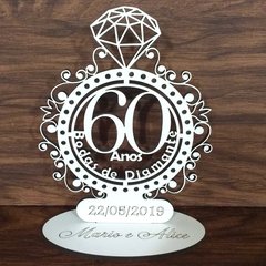 Lembrancinha Bodas de Diamante 15cm altura kit c/10 unidades