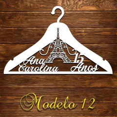 Cabide Modelo 12 Personalizado casamento, Daminha, debutante, Loja