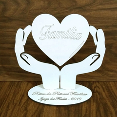 10x Lembrancinhas Encontro De Família - Mdf Branco 15cm