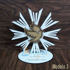 10x Lembrancinha Divino Espirito Santo MODELO 3 Mdf Branca/crú 14cm