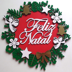 Guirlanda de Natal - Natureza - 30x30cm