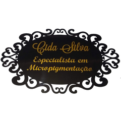 Placa logo Identidade Visual - Salão de Beleza - MDF colorido brilhante 60x40cm na internet