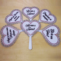 KIT COM 6 PLACAS CERIMONIA FRASES APLIQUES EM RELEVO