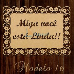 Placa Cerimônia Casamento Modelo 16 - Personalize sua frase - MDF-CRU